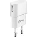 goobay napájecí adaptér z 230V na USB, max.1A, bílý