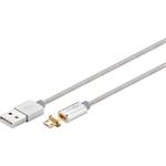 Goobay USB 2.0 kabel, USB A(M) - magnetický microUSB B(M), 1.2m
