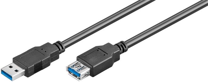 Goobay USB 3.0 kabel prodlužovací, 5m, černý