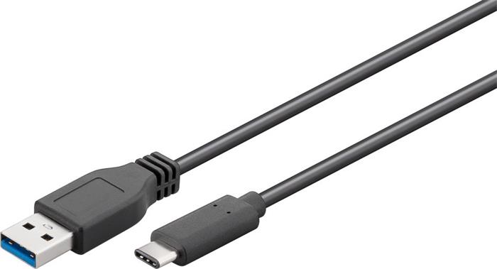 Goobay USB 3.0 propojovací kabel, USB-C -> USB-A, 2m, černý