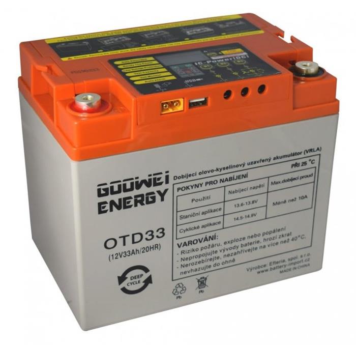 GOOWEI ENERGY DEEP CYCLE (GEL) baterie GOOWEI ENERGY OTD33, 33Ah, 12V