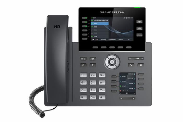 Grandstream GRP2616 SIP telefon, 2xdisplej, 4.3" a 2.4", 6 SIP účty, 24 pr.tl.,2x1Gb, WiFi, BT, USB