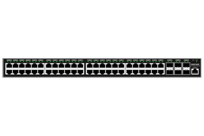 Grandstream GWN7806P Layer 2+ Managed Network PoE Switch, 48 portů / 6 SFP+