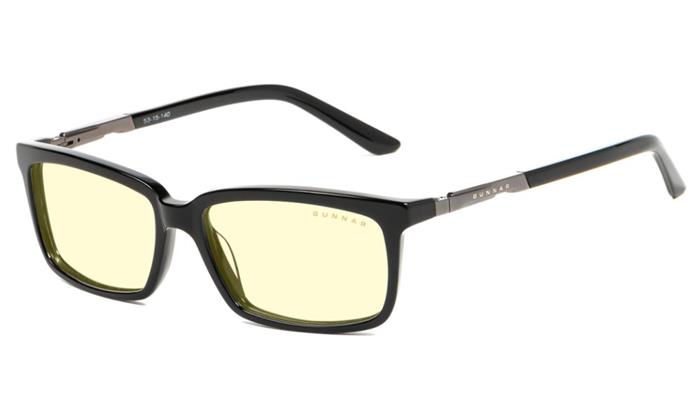GUNNAR kancelářské dioptrické brýle HAUS READER / obroučky v barvě ONYX / jantarová skla / dioptrie +2,5