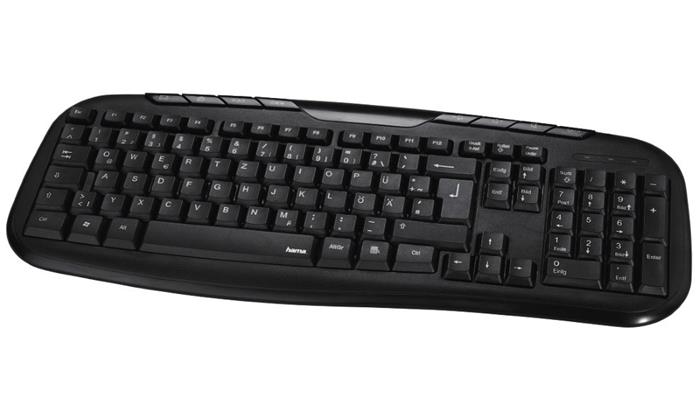 Hama Cellino, klávesnice, USB, CZ, černá