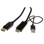 HDMI -> DisplayPort kabel, HDMI A(M) -> DP(M), 4K@60Hz, 1m