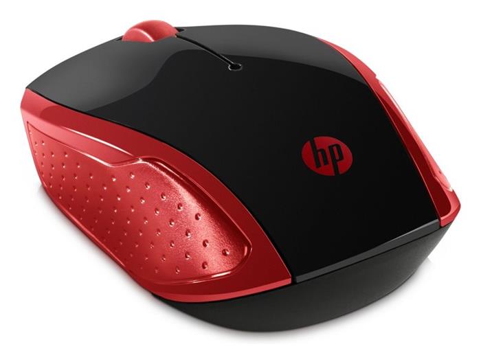 HP 200, bezdrátová optická myš, 1000dpi, červená