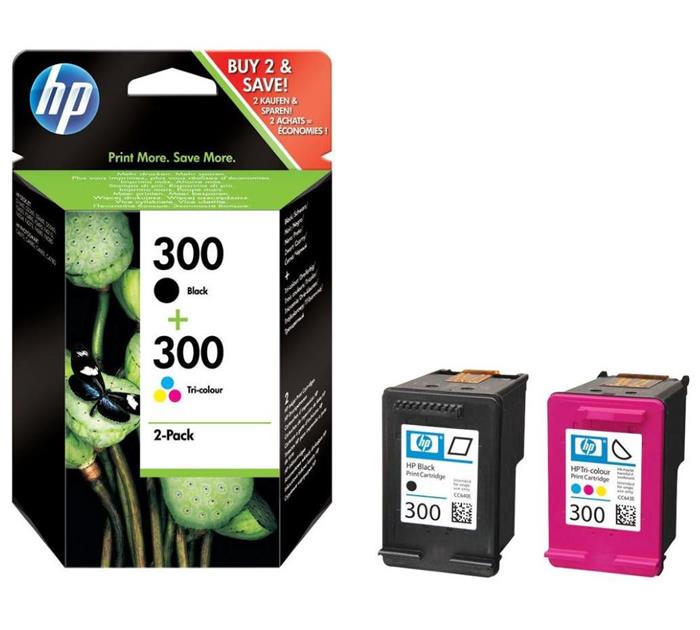 HP 300 combo pack, černá + barevná inkoustová cartridge, CN637EE