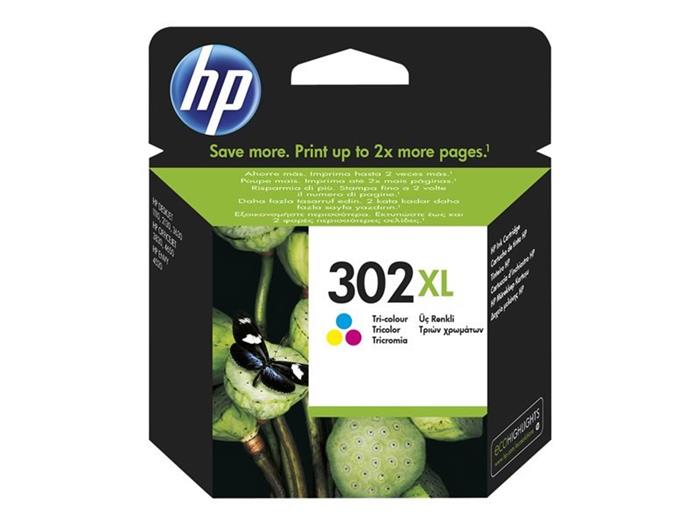 HP 302XL, velká barevná inkoustová cartridge, 8ml, F6U67AE