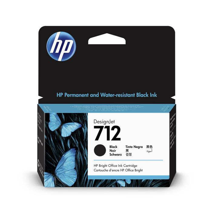 HP 712 Inkoustová náplň černá (38ml); 3ED70A