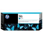 HP 745, azurová inkoustová cartridge, 300ml, F9K03A