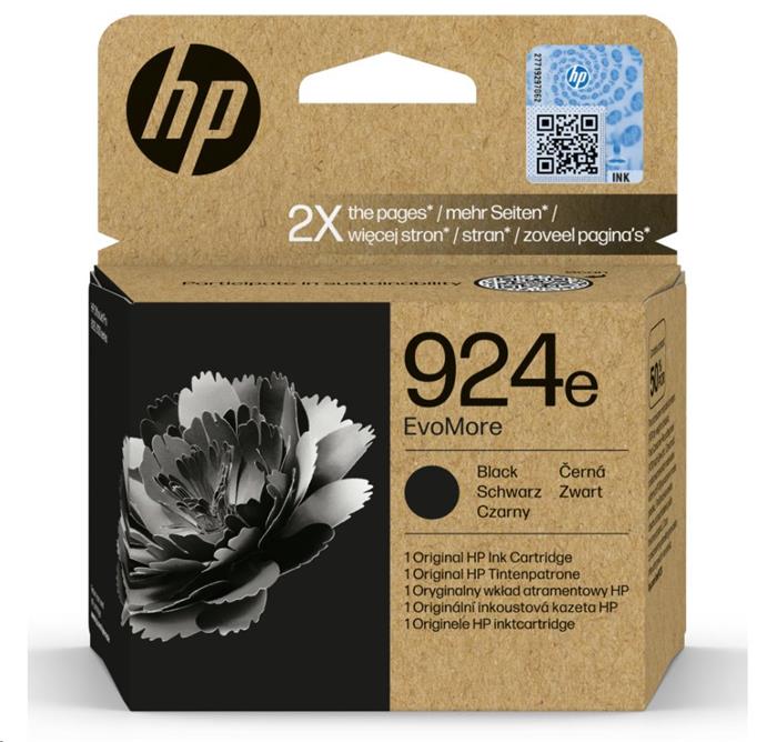 HP 924e EvoMore Black Original Ink Cartridge (1,000 pages)