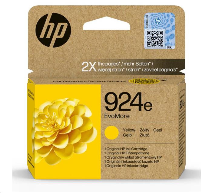 HP 924e EvoMore Yellow Original Ink Cartridge (800 pages)