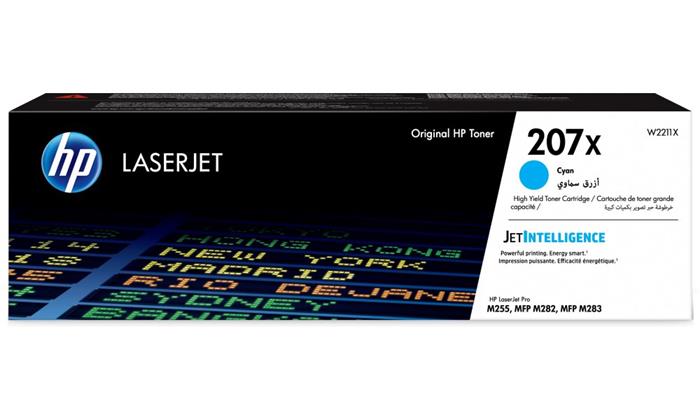 HP toner 207X (Cyan, 2450str) pro HP Color LaserJet Pro M255/MFP M282/ M283