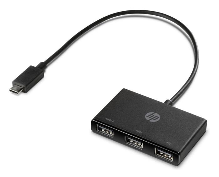 HP USB-C hub, 2x USB 3.0 + 1x USB 2.0