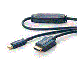 HQ OFC DisplayPort - HDMI kabel, miniDP(M) -> HDMI A(M), 1m