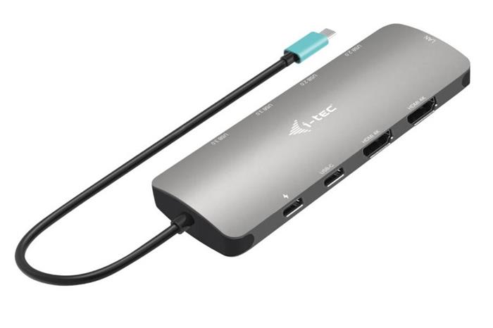 i-tec dokovací stanice USB-C Metal Nano/ 2x HDMI/ 2x USB 3.2/ 2x USB 2.0/ USB-C/ PD100W + univerzální nabíječka 112W