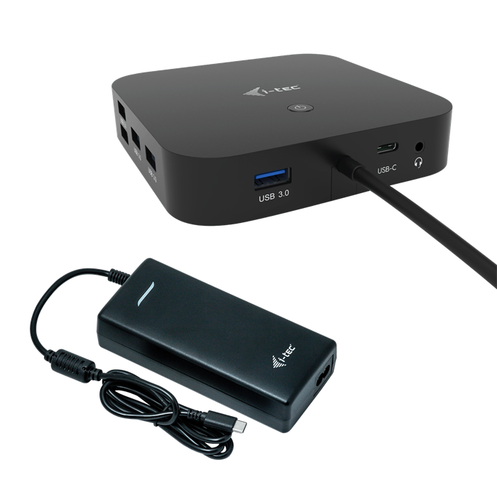 i-tec USB-C HDMI DP Docking Station s Power Delivery 100 W + i-tec Universal Charger 112W