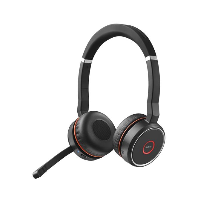 Jabra Evolve 75 SE/Stereo/ANC/BT/Bezdrát/Černá-červená