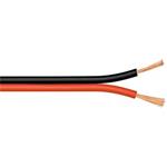 Kabel k reproduktorům, 2x 0,5mm2, OFC měď, černo červený, 25m