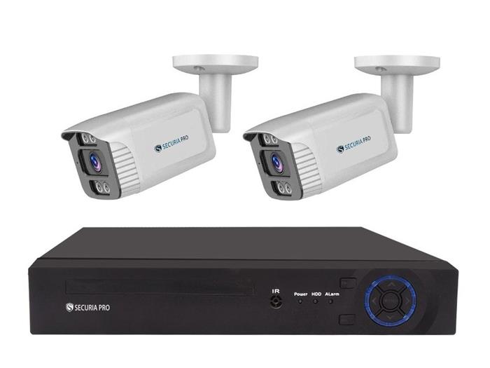 Kamerový set Securia Pro NVR2CHV5S-W IP, 5Mpx, 2 kamery, PoE NVR, bílá