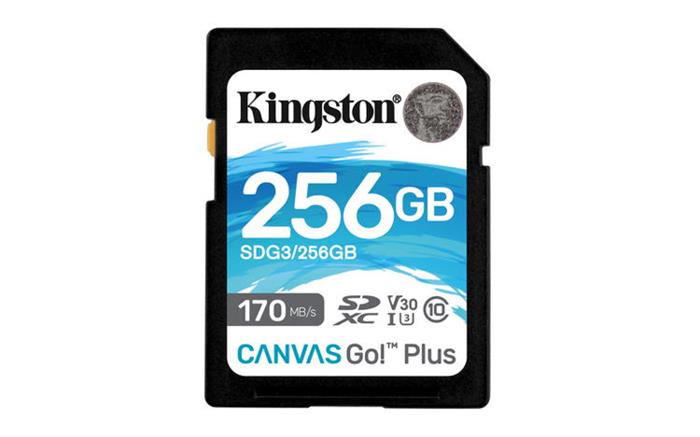 Kingston Canvas Go! Plus 256GB SDXC karta, UHS-I V30, 170R/90W