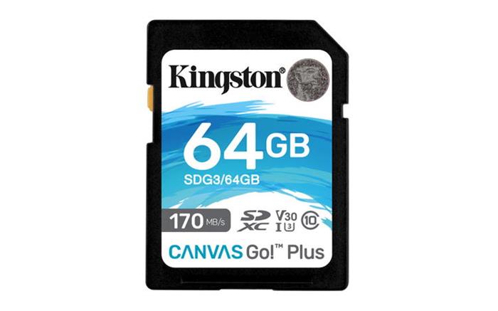 Kingston Canvas Go! Plus 64GB SDXC karta, UHS-I V30, 170R/90W