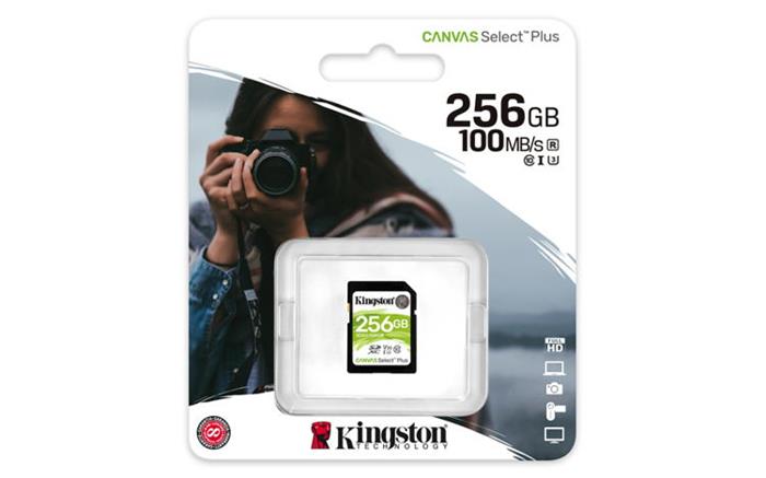 Kingston Canvas Select Plus 256GB SDXC karta, UHS-I U3, 100R/85W