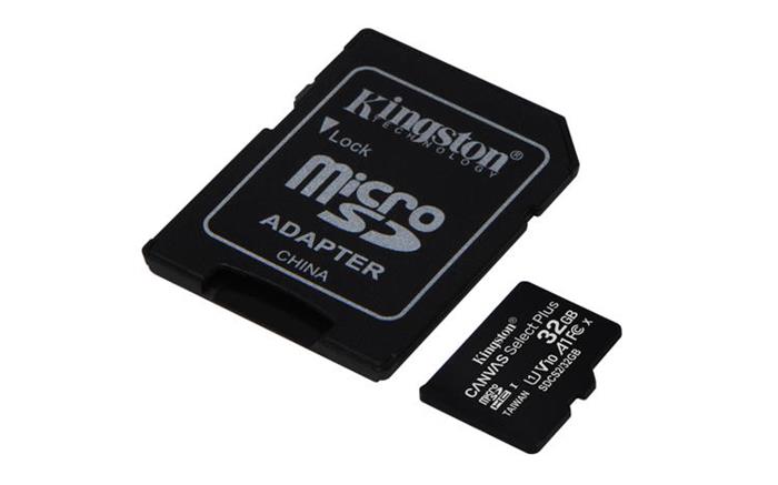 Kingston Canvas Select Plus 32GB microSDHC karta, UHS-I U1, A1 + adaptér