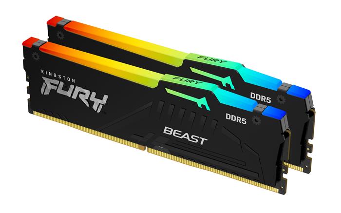 Kingston FURY Beast 2x16GB DDR5 6400MHz CL32 RGB DIMM Black