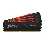 Kingston FURY Beast 4x16GB DDR4 2666MHz CL16 DIMM RGB Black