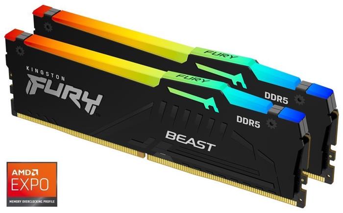 Kingston Fury Beast Black RGB EXPO 2x16GB DDR5 6000MHz CL36 DIMM