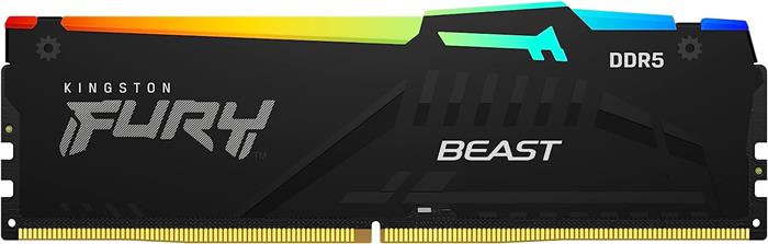 Kingston FURY Beast RGB 2x32GB DDR5 5200MHz CL40 DIMM XMP Black