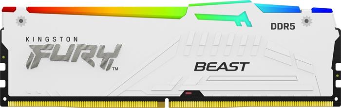 Kingston FURY Beast RGB 4x16GB DDR5 5200MHz CL40 DIMM XMP White