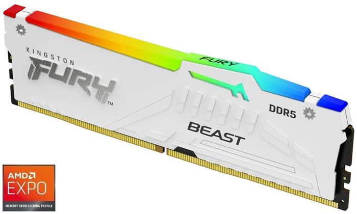 Kingston Fury Beast White RGB EXPO 16GB DDR5 6000MHz CL36 DIMM