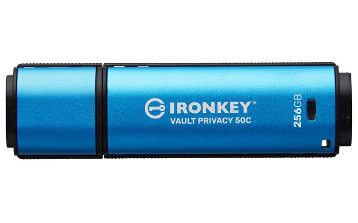 Kingston Ironkey Vault Privacy 50C/256GB/USB 3.2/USB-C/Modrá