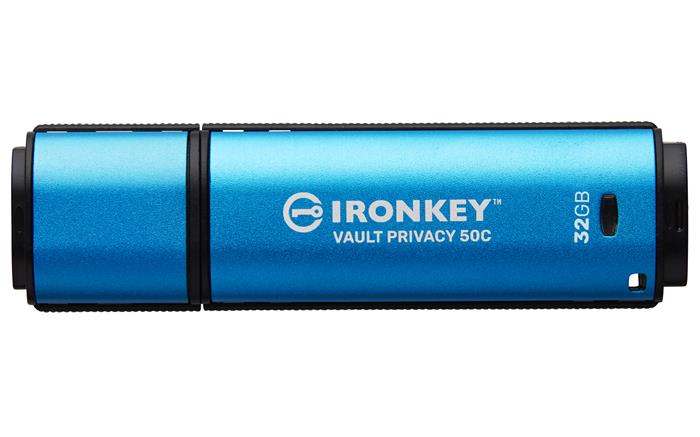 Kingston Ironkey Vault Privacy 50C/32GB/USB 3.2/USB-C/Modrá