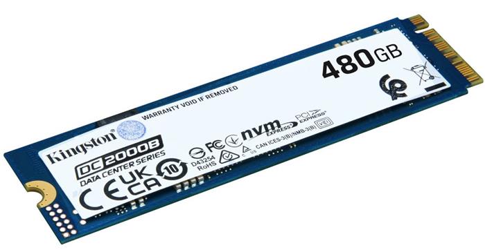 Kingston SSD DC2000B 480GB M.2 PCIe 4.0 NVMe x4 2280 (čtení/zápis: 7000/800MBs)