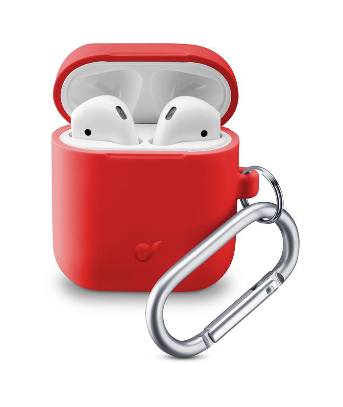 Kryt Cellularline Bounce AirPods 1 & 2, červený