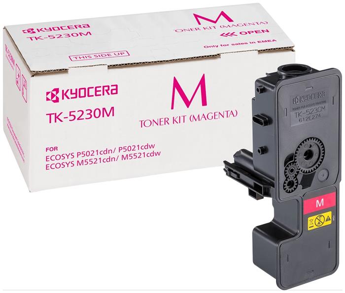 Kyocera toner TK-5230M, pro M5521cdn/cdw, P5021cdn/cdw, purpurový, 2200 stran