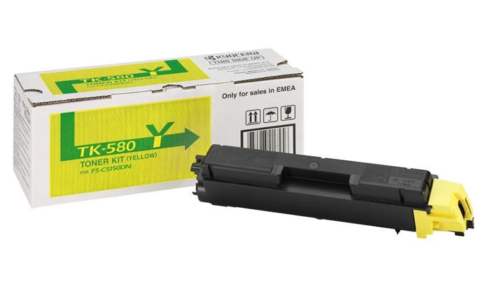 Kyocera toner TK-580Y/ FS-C5150DN/ 2 800 stran/ Žlutý