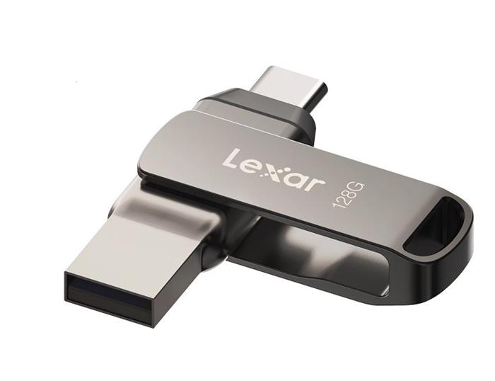 Lexar JumpDrive D400 128GB flash disk, USB + USB-C