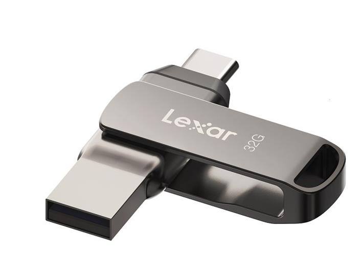 Lexar JumpDrive D400 32GB flash disk, USB + USB-C