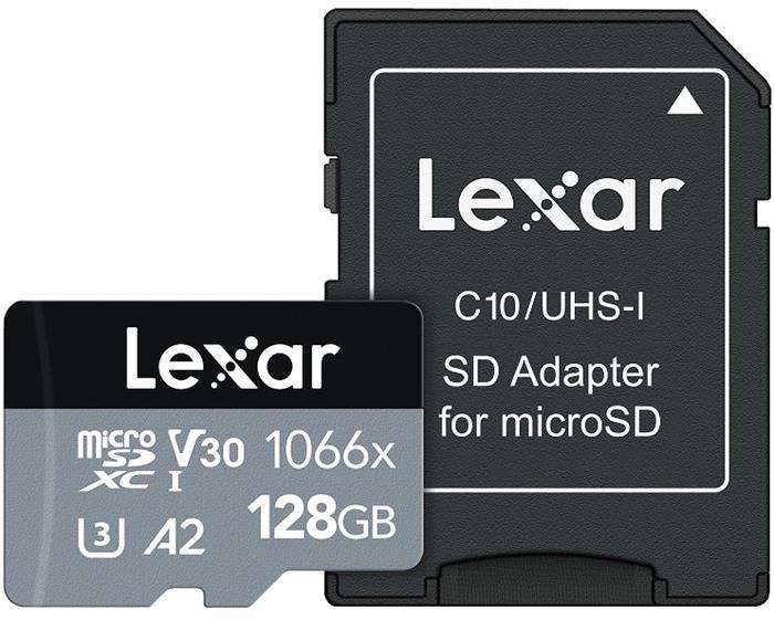 Lexar paměťová karta 128GB High-Performance 1066x microSDXC™ UHS-I, (čtení/zápis:160/120MB/s) C10 A2 V30 U3