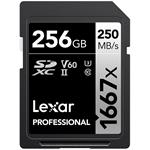 Lexar Professional 256GB SDXC paměťová karta, UHS-II, 250R/120W
