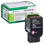 Lexmark originální toner C242XM0, magenta, 3500str., return, extra high capacity, Lexmark C2425dw,C2535dw,MC2425adw