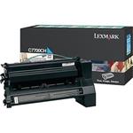 Lexmark originální toner C7700CH, cyan, 10000str., return, high capacity, Lexmark C770, C772