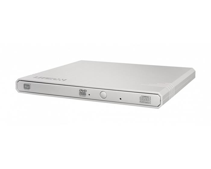 Lite-On eBAU108, externí slim DVD±RW/RAM mechanika, USB 2.0, bílá