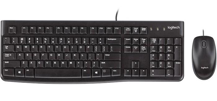 Logitech Desktop MK120, drátový set, USB, US