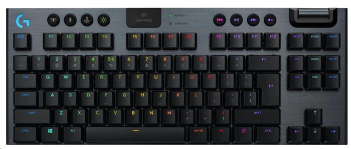 Logitech G915 TKL Tenkeyless bezdrátová mechanická klávesnice, GL lineární, CZ, černá